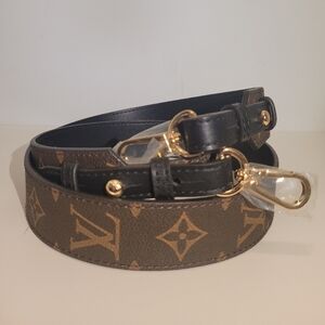 Brown and Black Monogram Strap